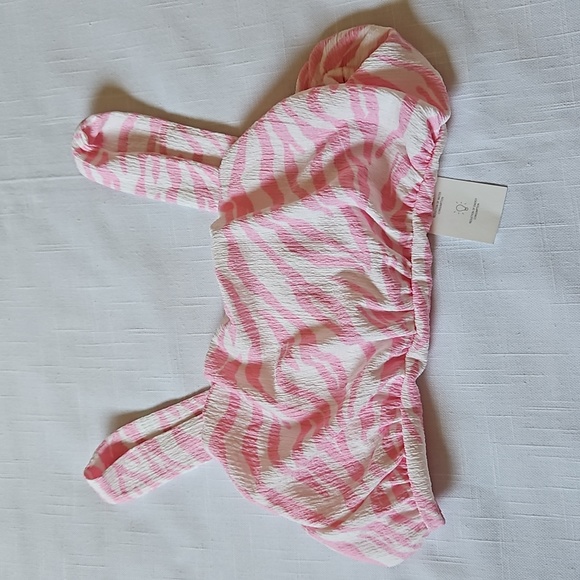 Zara girl pink zebra print strap cropped top size 9 - Picture 4 of 9